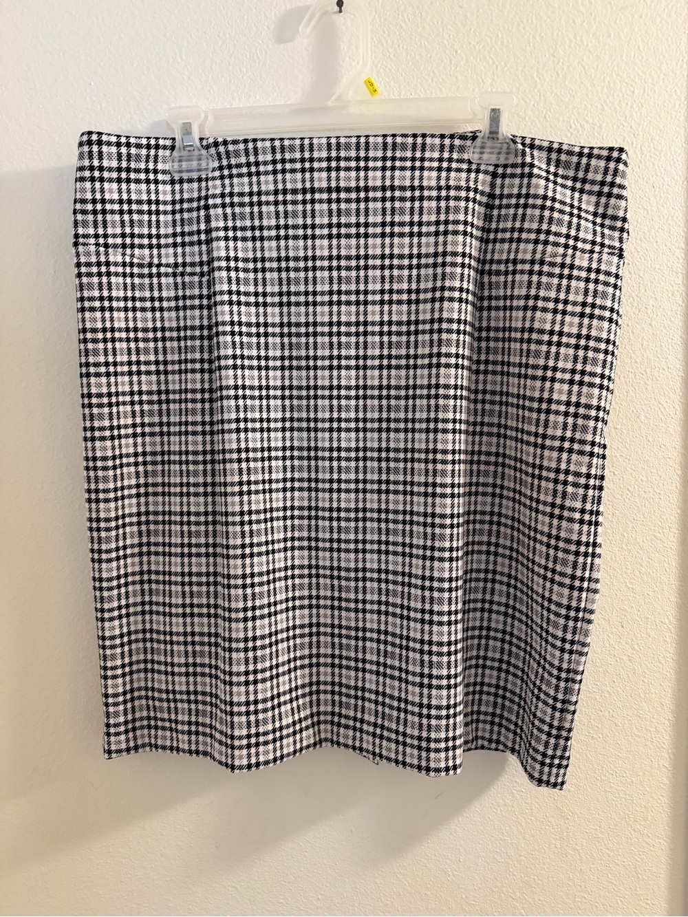 Michael Kors Black and White Plaid Pencil Skirt